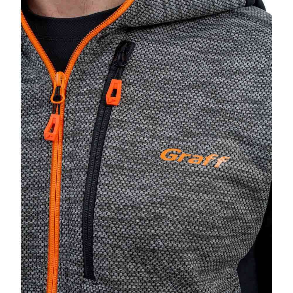 Купить Graff 223-P-BL-8-2XL флисовая толстовка Outdoor Fleece Серый Grey Melange 2XL 7ft.ru в интернет магазине Семь Футов