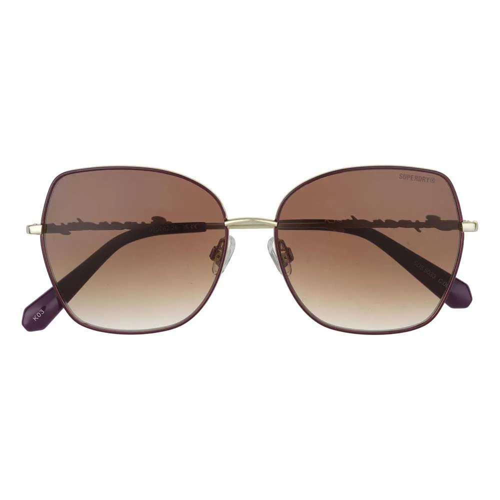 Купить Superdry 995062-25-3066 Солнцезащитные очки Sds-5033-062 Dark Berry / Satin Gold Brown grad/CAT3 7ft.ru в интернет магазине Семь Футов