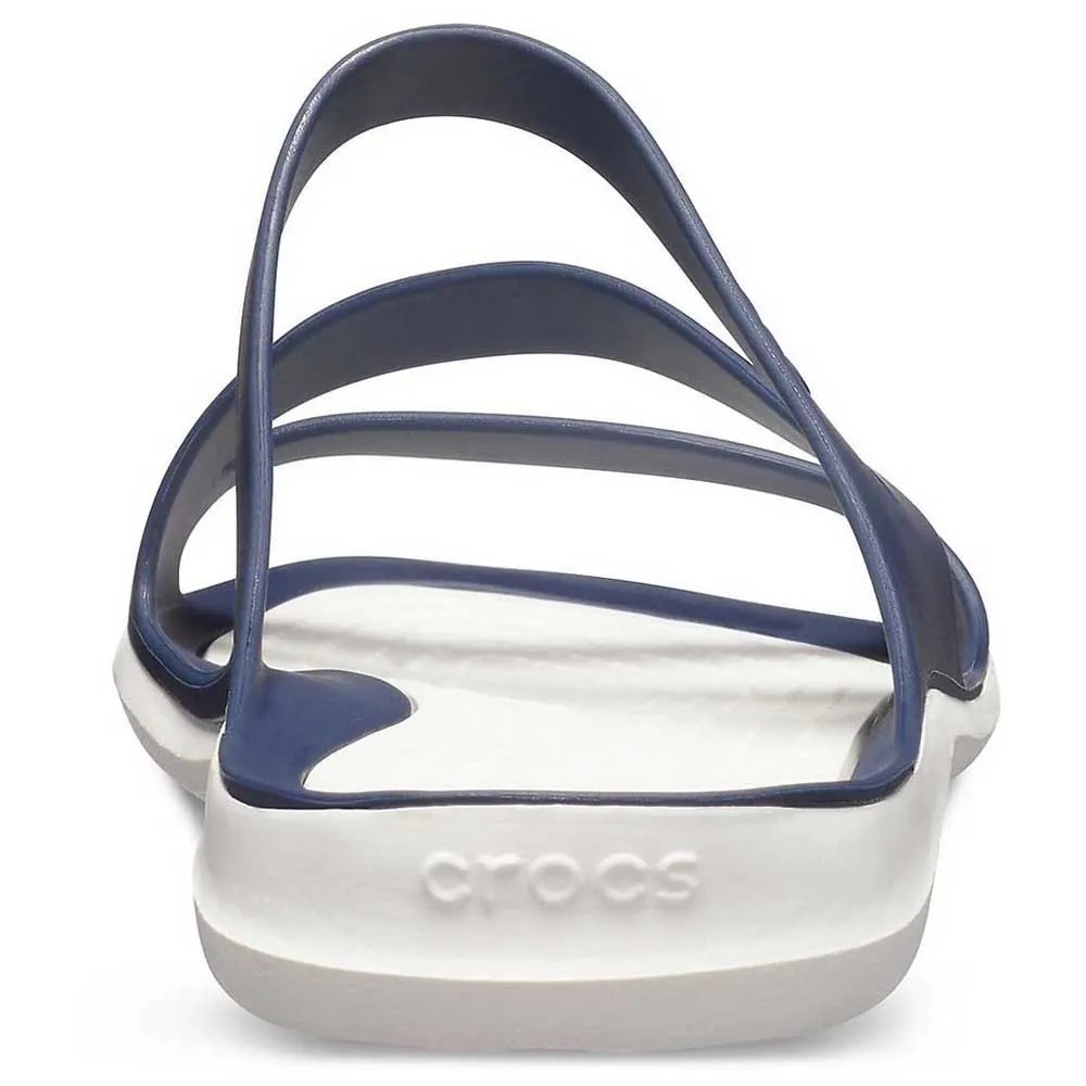 Купить Crocs 203998-462b-w8 Шлёпанцы Swiftwater Navy / White 32x20x10 EU 38 7ft.ru в интернет магазине Семь Футов