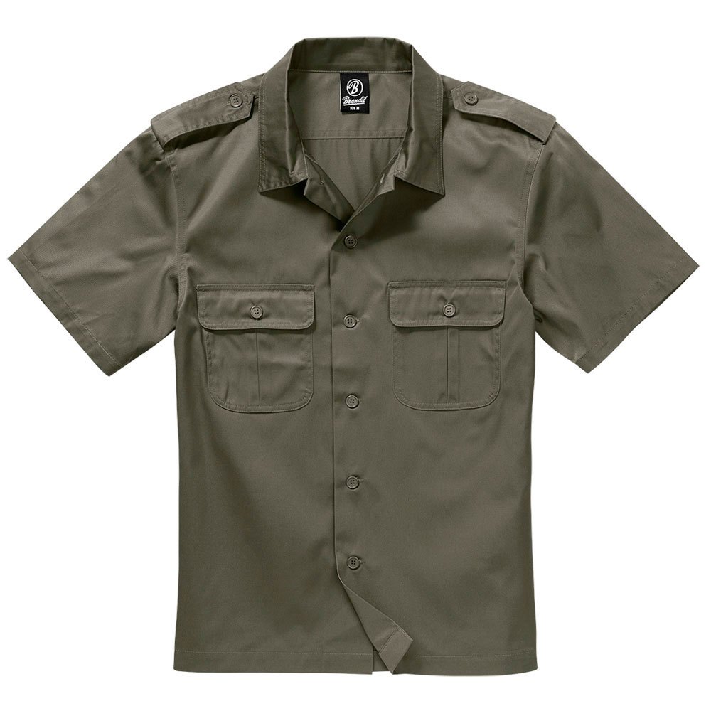 Купить Brandit 4101-1-S Рубашка с коротким рукавом US Зеленый Olive S 7ft.ru в интернет магазине Семь Футов