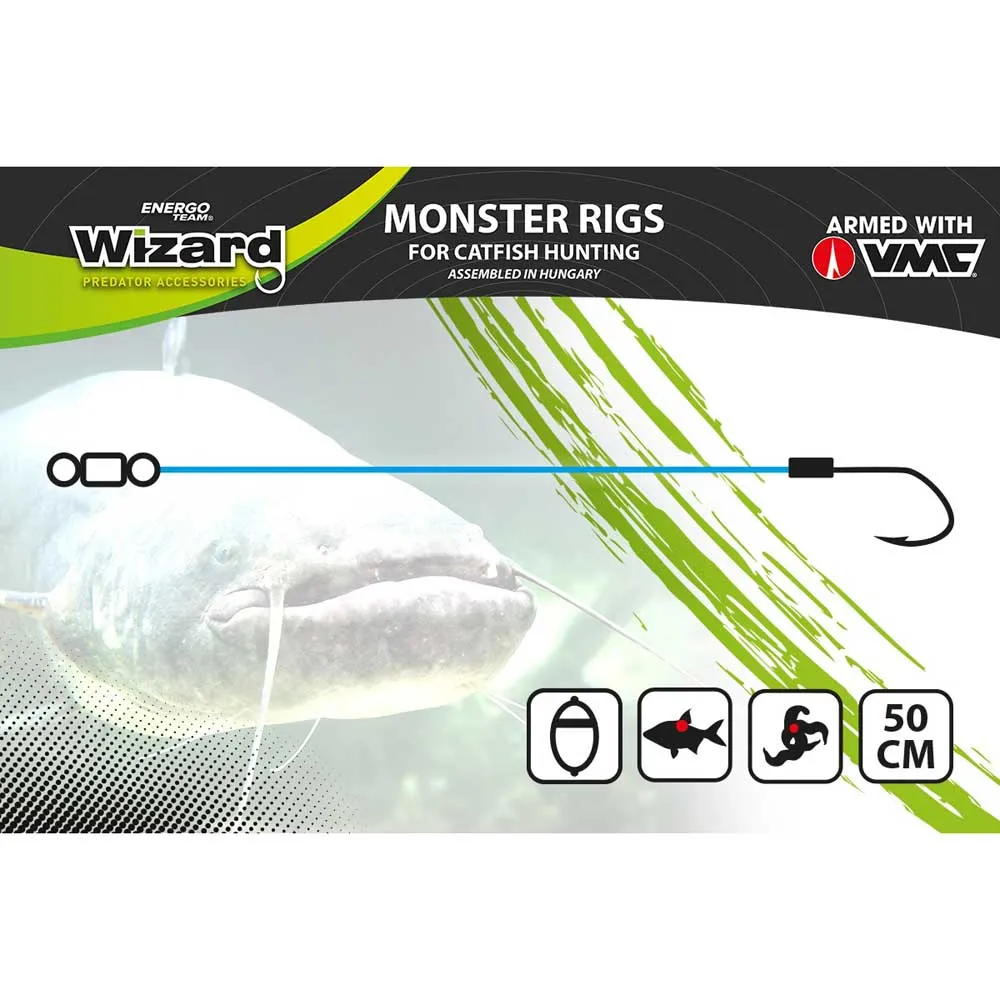 Купить Wizard 79325-903 связанный крючок Monster Mono Classic Black / Green 9/0 7ft.ru в интернет магазине Семь Футов