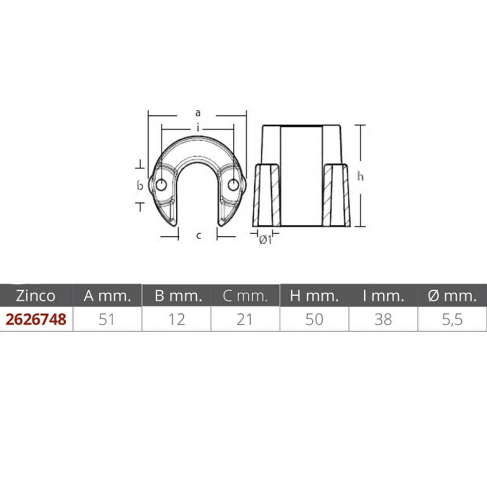 Купить Tecnoseal 2626748 Yanmar ZT 350-ZT 370 Цинк Воротник Анод  Silver 7ft.ru в интернет магазине Семь Футов