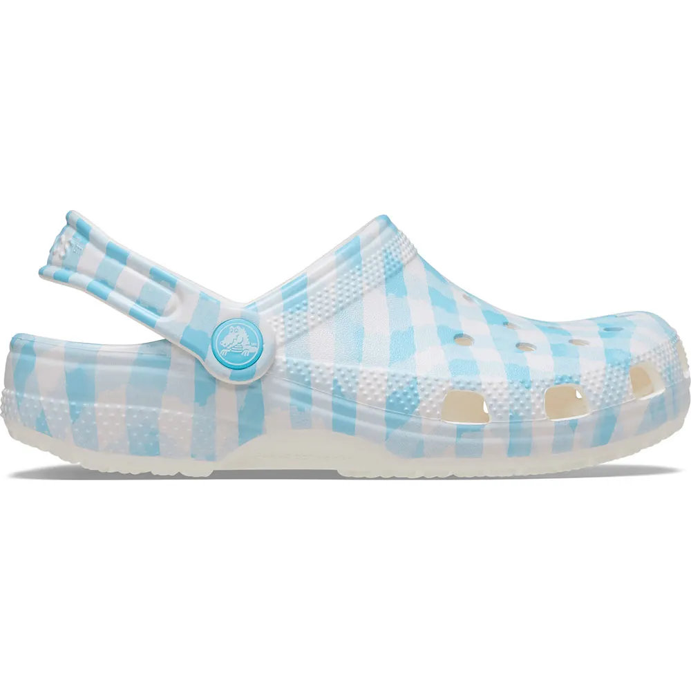 Купить Crocs 210988-16s-j4 Деревянные башмаки Classic Gingham White / Blue 35x25x15 EU 36 7ft.ru в интернет магазине Семь Футов