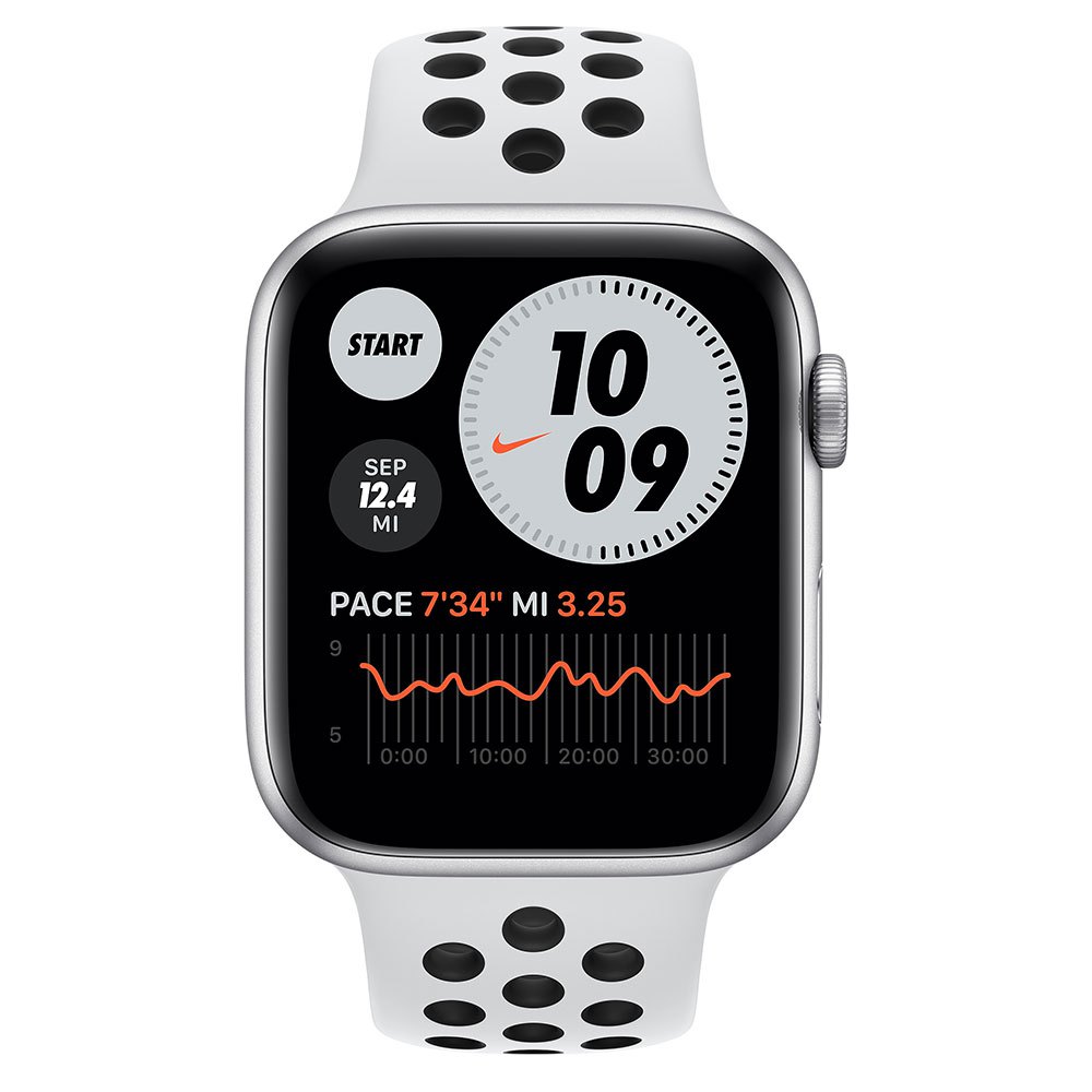 Купить Apple MG293TY/A Watch Nike Series 6 GPS 44 Mm Белая  Silver / Pure Platinium / Black 7ft.ru в интернет магазине Семь Футов