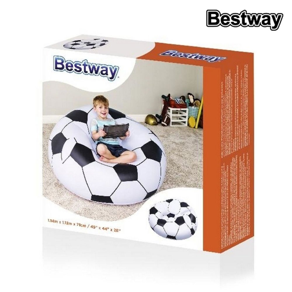 Купить Bestway 75010 Football Chair Воздушный стул  White / Black +6 Years 7ft.ru в интернет магазине Семь Футов