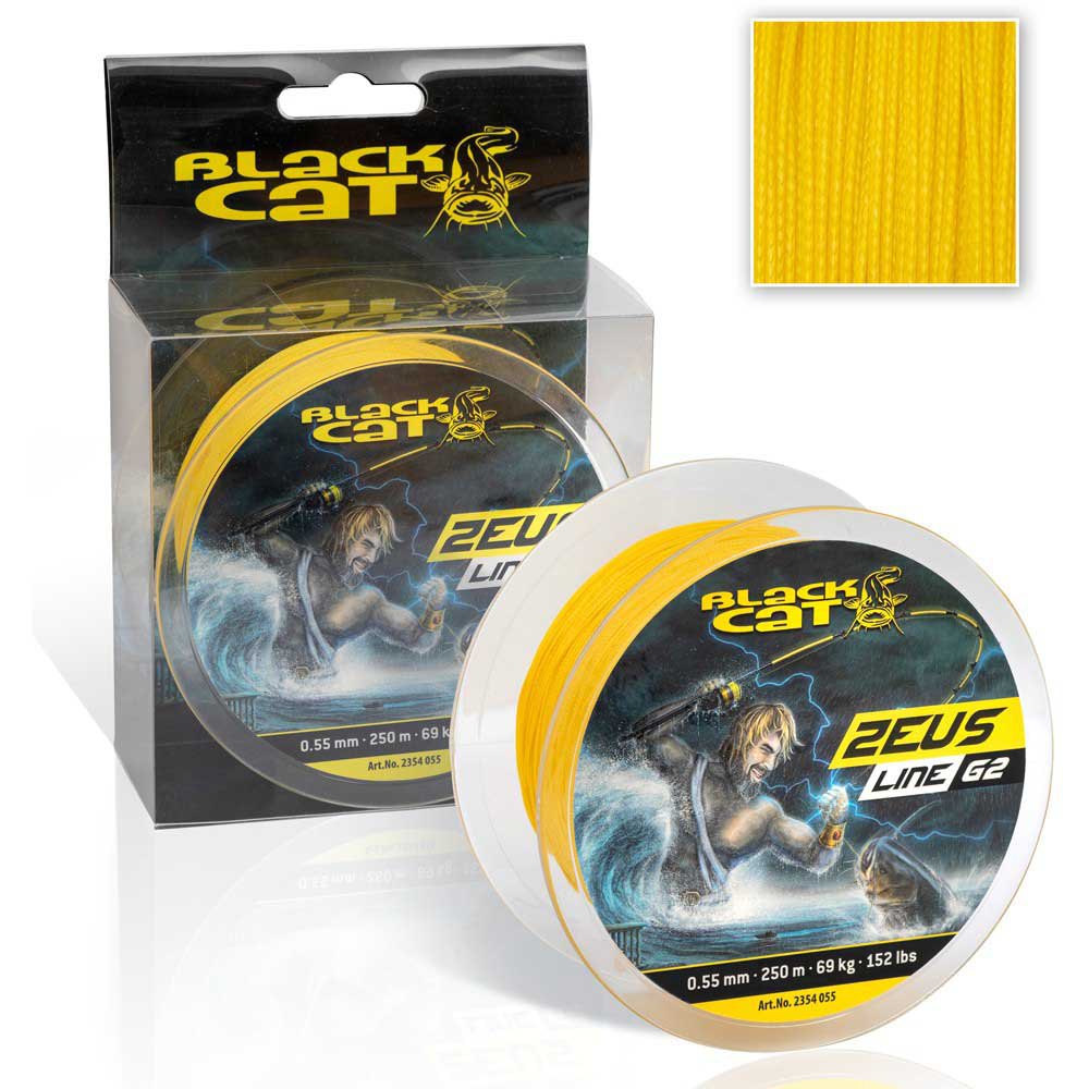 Купить Black cat 2354038 Zeus G2 250 m Плетеный  Yellow 0.380 mm 7ft.ru в интернет магазине Семь Футов