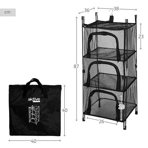 Купить Aktive 63073 навесной органайзер для шкафа  Black 87x38x36cm 7ft.ru в интернет магазине Семь Футов