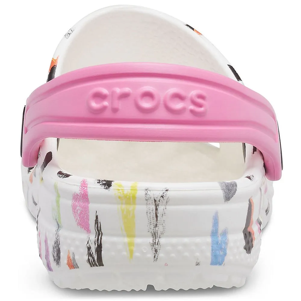 Купить Crocs 207000-100b-c5 Деревянные башмаки Classic Heart Print White 35x25x15 EU 20 7ft.ru в интернет магазине Семь Футов