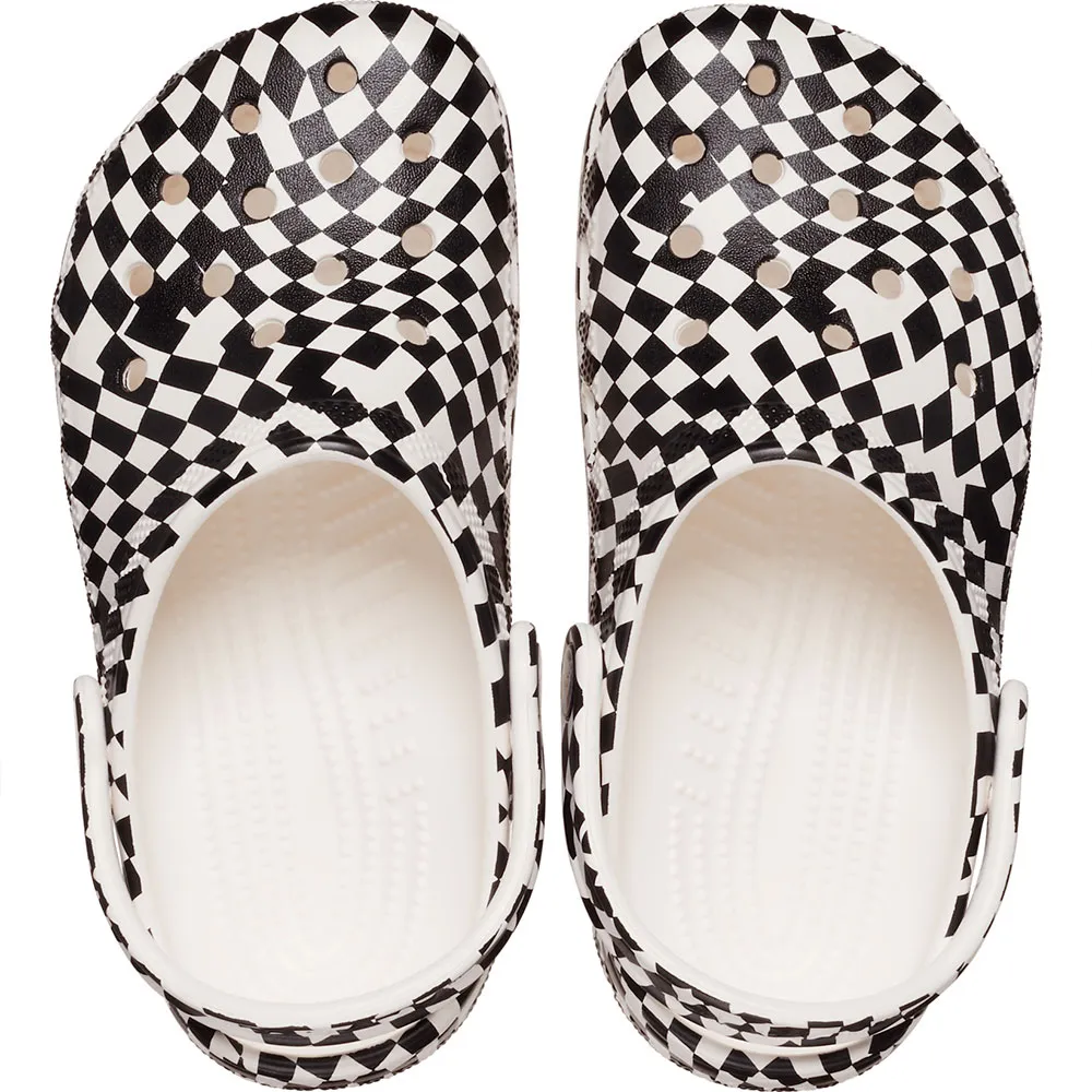 Купить Crocs 210990-103b-c13 Деревянные башмаки Classic Warped Checker White / Black 35x25x15 EU 30 7ft.ru в интернет магазине Семь Футов