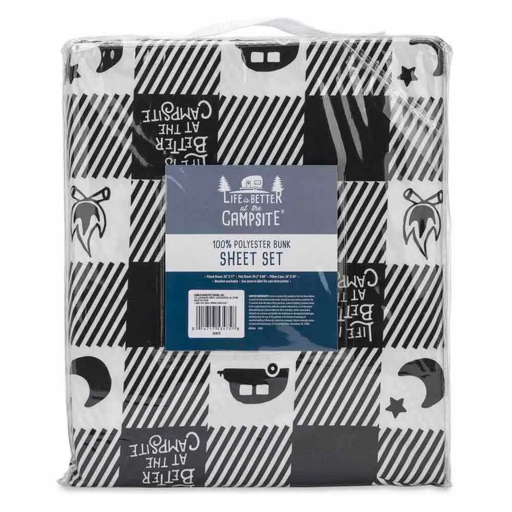 Купить Camco 17-53475 простыня Bunk  Black / White 7ft.ru в интернет магазине Семь Футов