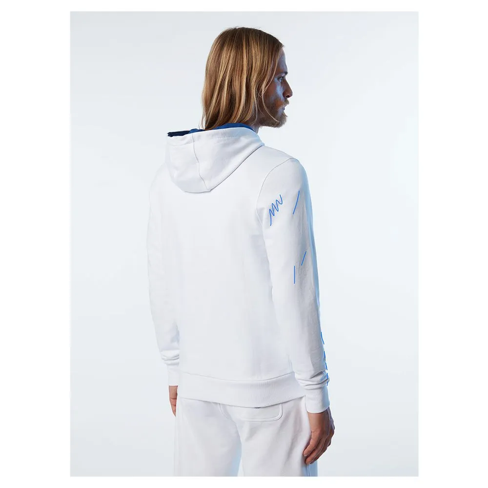 Купить North sails 691067-0101-4XL Толстовка на молнии Logo Белая White 4XL 7ft.ru в интернет магазине Семь Футов