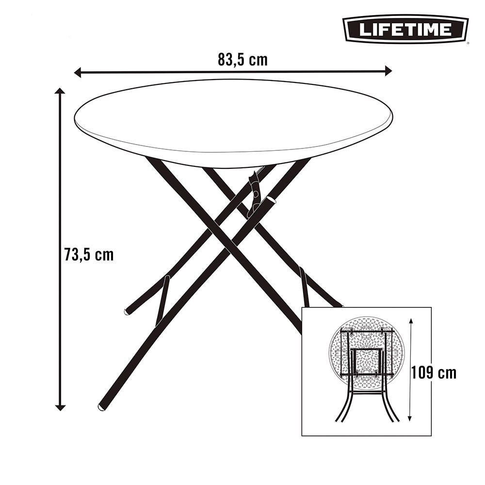 Купить Lifetime 92104 Сверхпрочный складной стол 84x74 cm UV100 Черный White 7ft.ru в интернет магазине Семь Футов