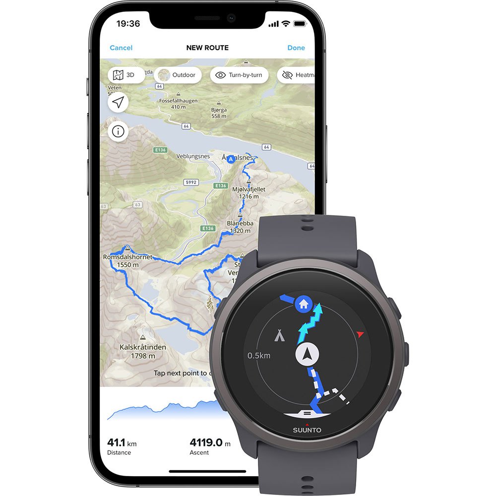 Купить Suunto SS050729000 5 Peak Фиолетовый  Dark Heather 7ft.ru в интернет магазине Семь Футов