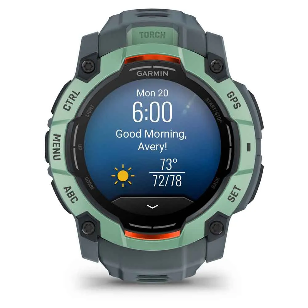 Купить Garmin 010-03020-01 Часы Instinct 3 50 mm Amoled Зеленый  Green / Grey 7ft.ru в интернет магазине Семь Футов