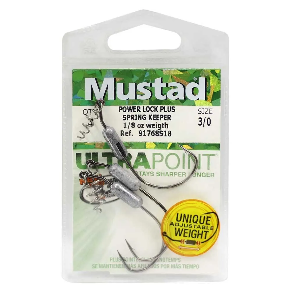 Купить Mustad 91768s18-3/0-3u Крюк Техаса Powerlock Plus Spring Keeper Black Nickel 15x10x5 7ft.ru в интернет магазине Семь Футов