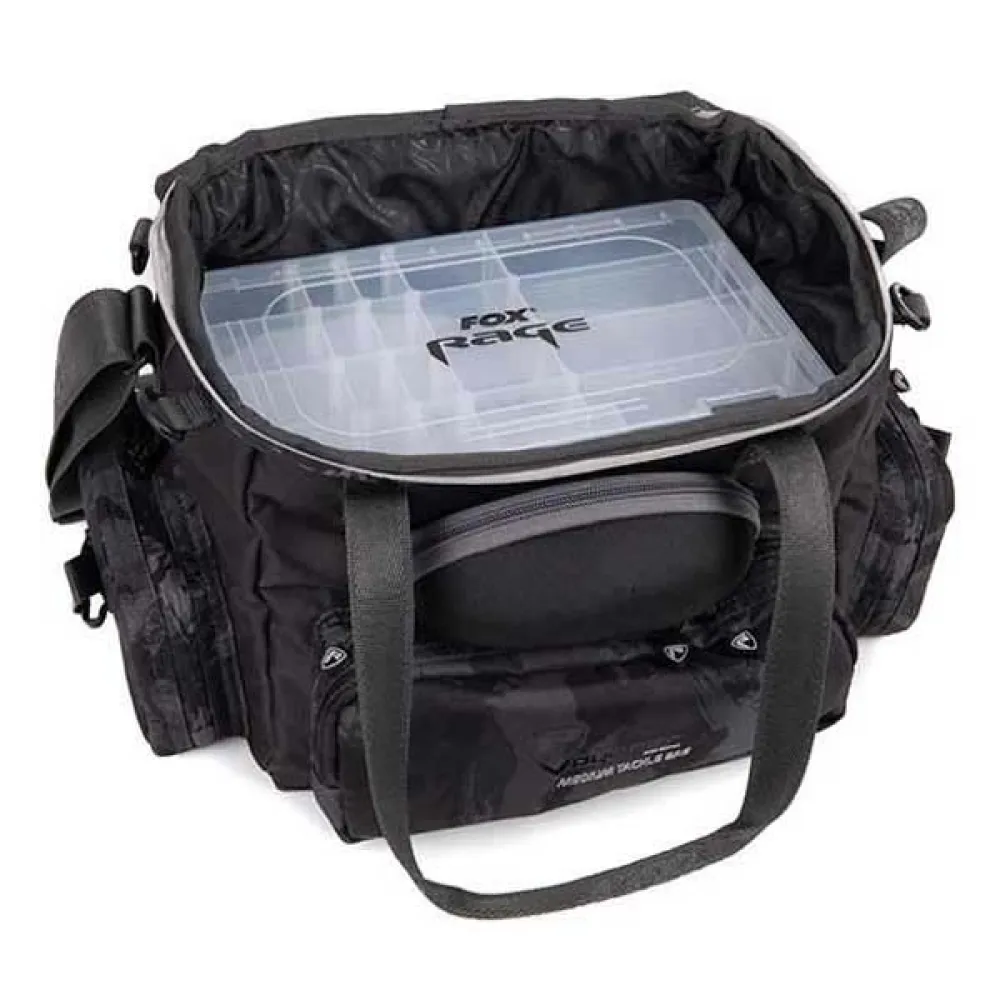 Купить Fox rage nlu151 Сумка для рыболовных снастей Camo Voyager Medium Black Camo 40x30x25 7ft.ru в интернет магазине Семь Футов