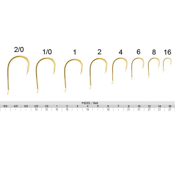 Купить Asari A01DS-12 Chinu Laser Carbon Крюк Золотистый  Gold (Gold (21 pcs)) 12  7ft.ru в интернет магазине Семь Футов