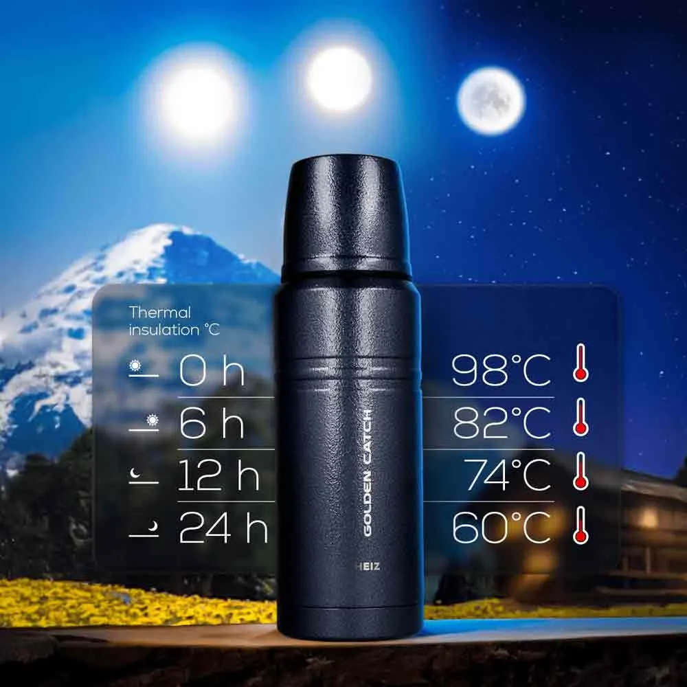 Купить Golden catch 6139001 термос 750ml Black 20x8x8 7ft.ru в интернет магазине Семь Футов