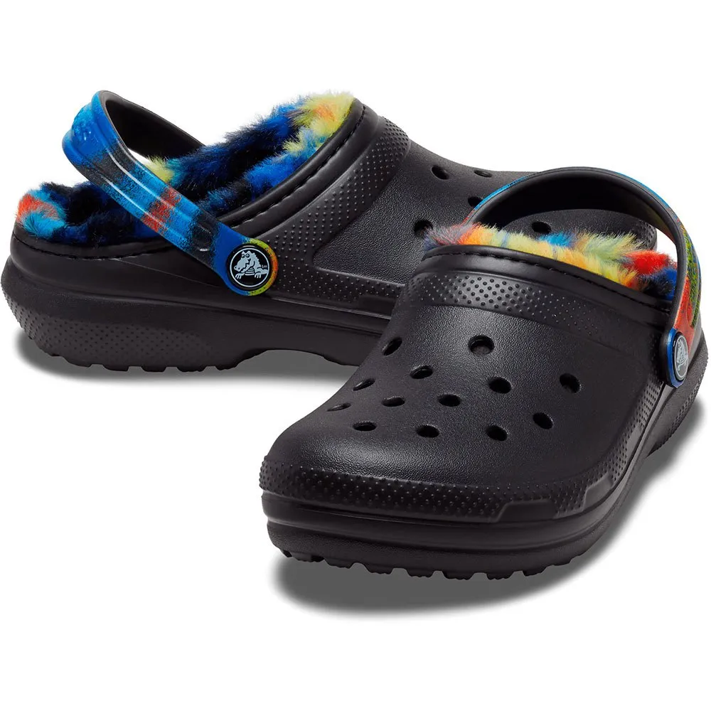 Купить Crocs 208095-0c4-c5 Деревянные башмаки Classic Lined Spray Dye T Black / Multi 35x25x15 EU 20 7ft.ru в интернет магазине Семь Футов