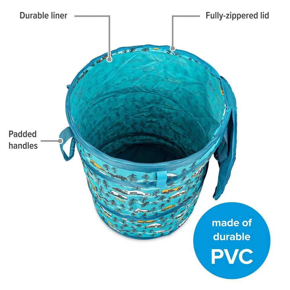 Купить Camco 17-42987 подвесная корзина Pop Up Utility  Teal / Sketched 45.72 x 60.96 cm 7ft.ru в интернет магазине Семь Футов