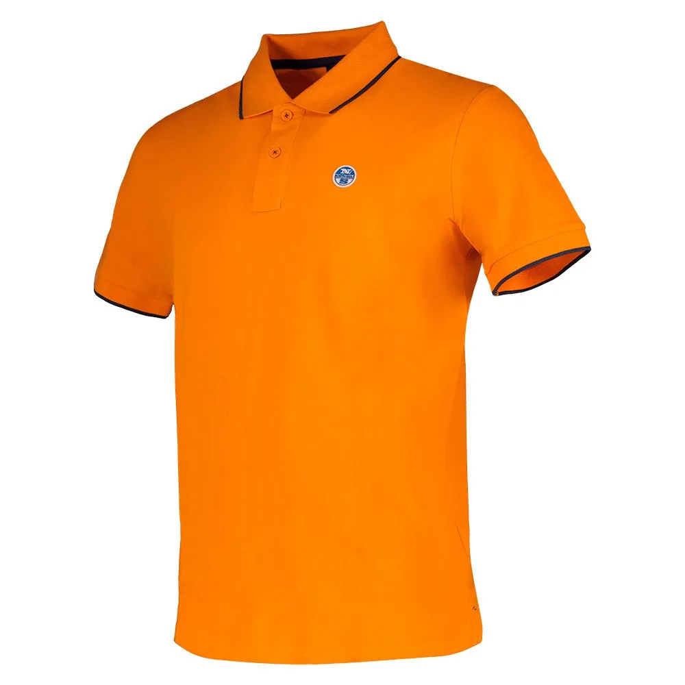 Купить North sails 692353-0725-2 Поло с короткими рукавами Logo Оранжевый Vibrant Orange S 7ft.ru в интернет магазине Семь Футов