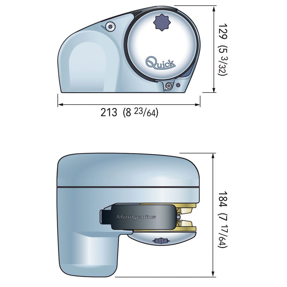 Купить Quick italy 307508 Minigenius FF 250W 12V B.6 Брашпиль Серебристый Grey 7ft.ru в интернет магазине Семь Футов