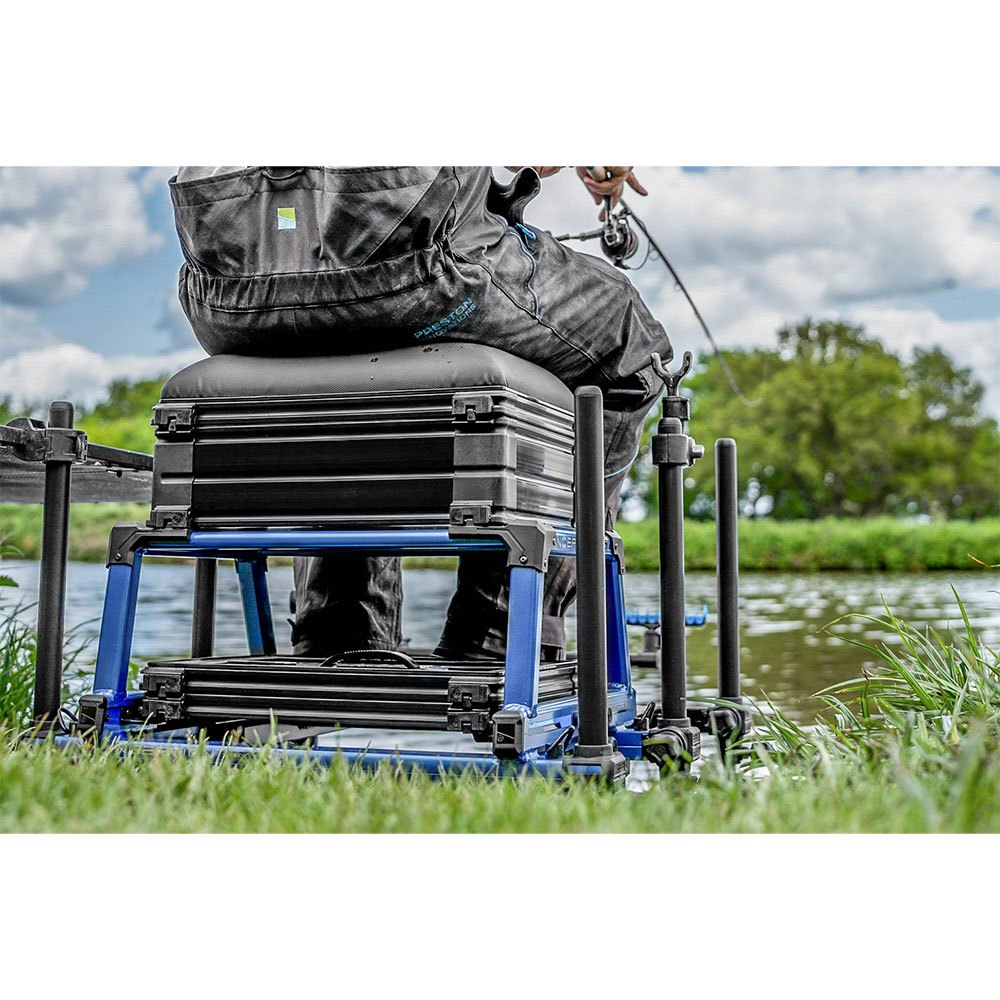 Купить Preston innovations P0120026 Inecption Blue Edition Сиденье Box Серебристый Black / Blue 7ft.ru в интернет магазине Семь Футов