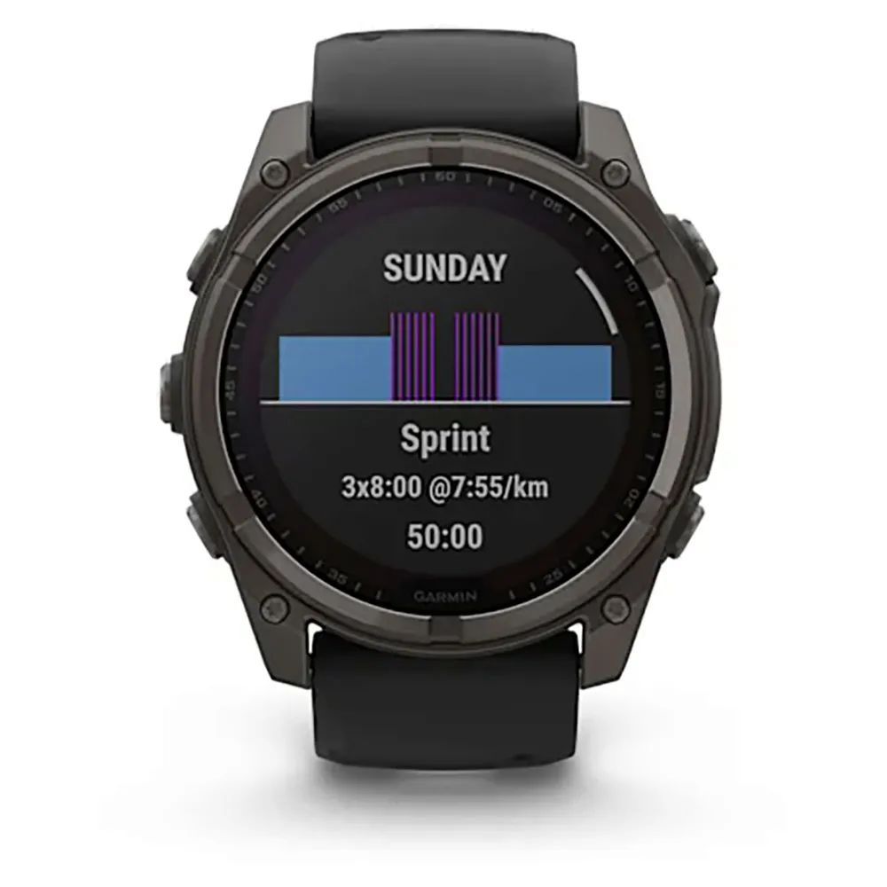Купить Garmin 010-02907-11 Часы Fenix 8 51 mm Solar Sapphire  Black / Carbon Gray DLC Titanium 7ft.ru в интернет магазине Семь Футов