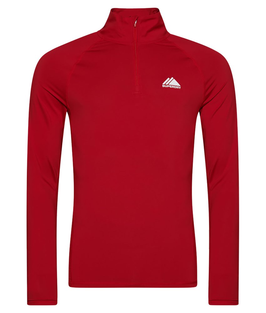 Купить Superdry MS110106A-YGK-L Базовый слой с длинным рукавом Half Zip Base Layer Красный Carmine Red L 7ft.ru в интернет магазине Семь Футов