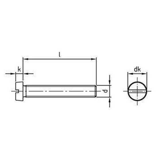 Купить Euromarine VIXVMC0630-25-UNIT A4 DIN 84 6x30 mm Винт с цилиндрической головкой и шлицем 25 единицы Серебристый Silver 7ft.ru в интернет магазине Семь Футов