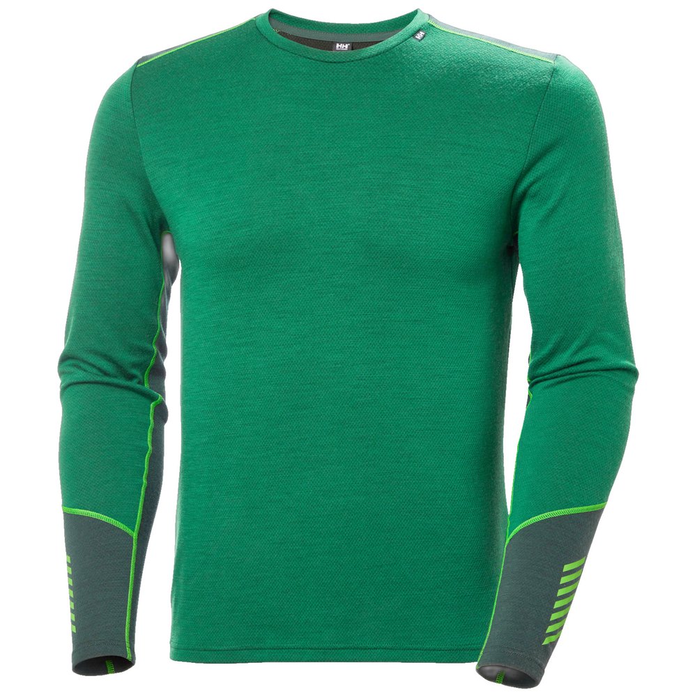 Купить Helly hansen 49364_486-XL Базовый слой с длинным рукавом Lifa Merino MidWeight Crew Зеленый Malachite XL 7ft.ru в интернет магазине Семь Футов