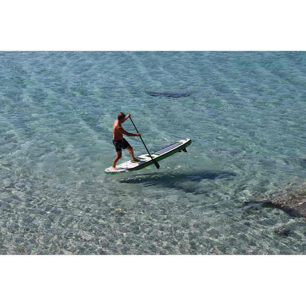 Купить Safe waterman hc100.022 Надувной комплект для падлбординга Aura Evolution Fly 9´6´´ White / Black / Green 132x56x35 289.6 cm 7ft.ru в интернет магазине Семь Футов