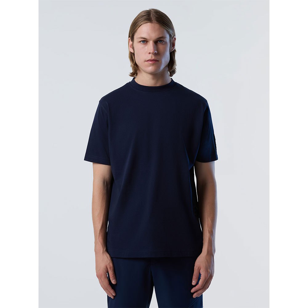 Купить North sails 453016-0802-XXL Футболка с коротким рукавом Logo Medio Tridente Голубой Navy Blue 2XL 7ft.ru в интернет магазине Семь Футов