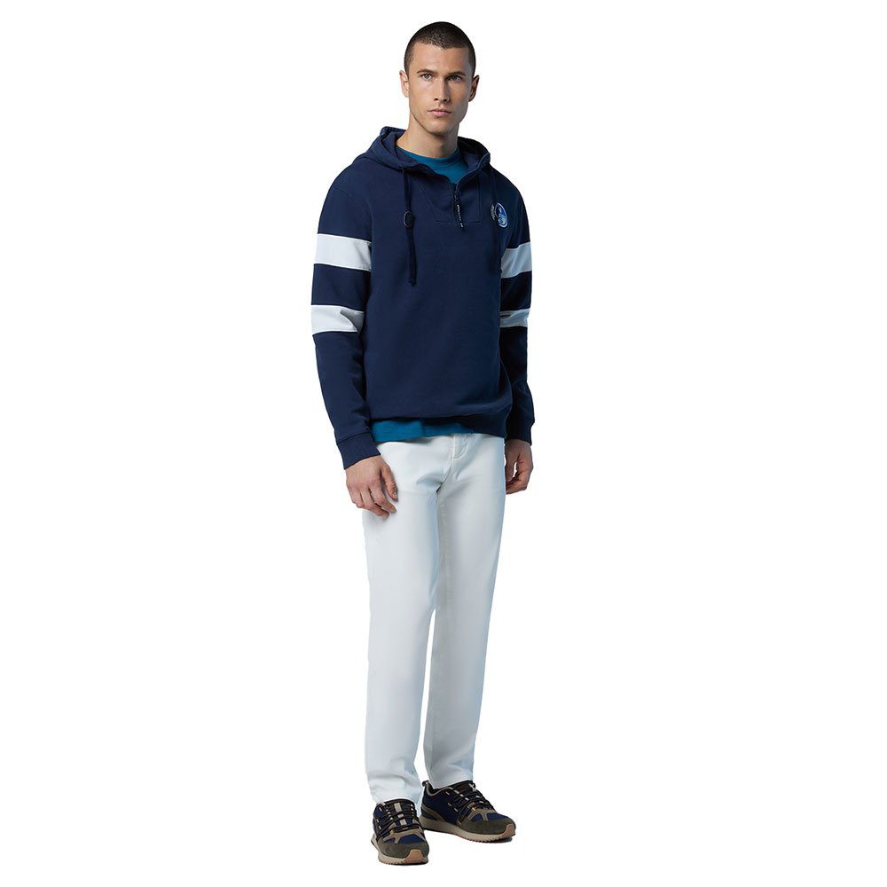 Купить North sails 691280-0802-L Толстовка с капюшоном Logo 691280 Голубой Navy Blue L 7ft.ru в интернет магазине Семь Футов