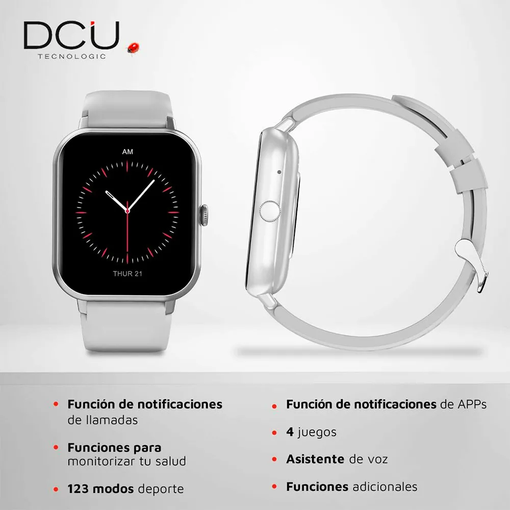 Купить Dcu tecnologic 34157026 Смарт-часы Curved Glass Pro Grey 16x11x3 7ft.ru в интернет магазине Семь Футов