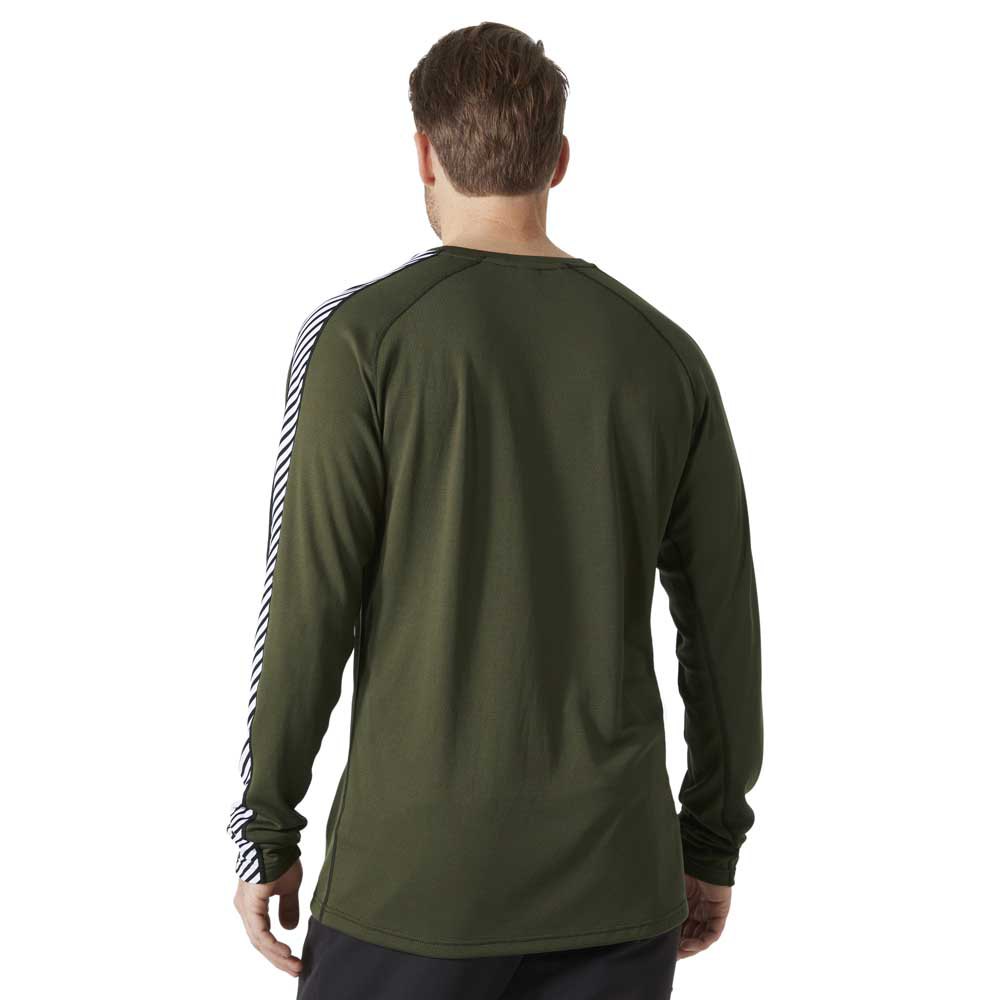 Купить Helly hansen 49412_431-S Базовый слой с длинным рукавом Lifa Active Stripe Crew Зеленый Utility Green S 7ft.ru в интернет магазине Семь Футов