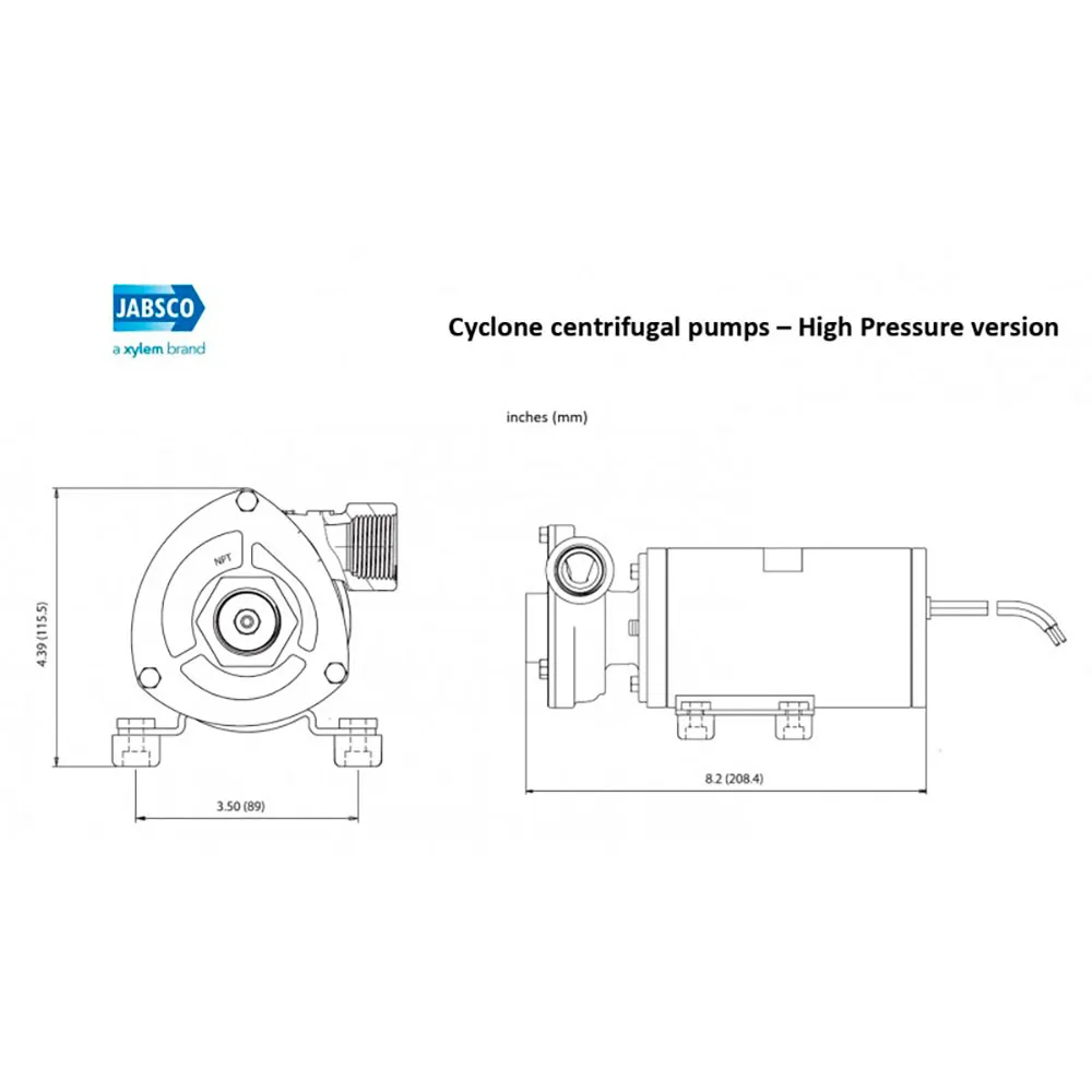 Купить Jabsco z50840-2024 насос Cyclone 110L/min 3/4BSP 4.5A 24V Black / Grey 14x14x30 7ft.ru в интернет магазине Семь Футов