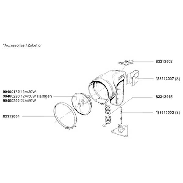 Купить Aquasignal 3313004000 12V/50W Прожектор  Black 7ft.ru в интернет магазине Семь Футов