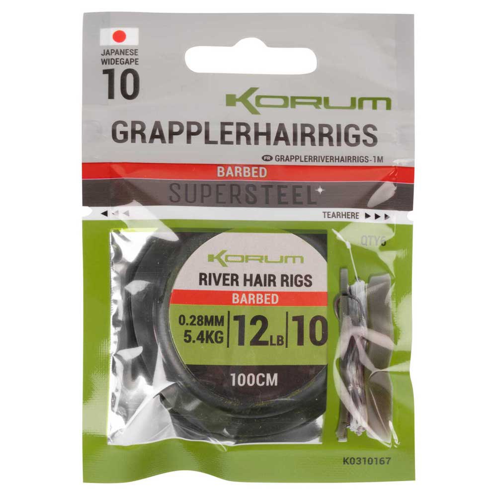 Купить Korum K0310166 Grappler Hair 1 m Колючий Связанный Крючок Dark Green 8 7ft.ru в интернет магазине Семь Футов