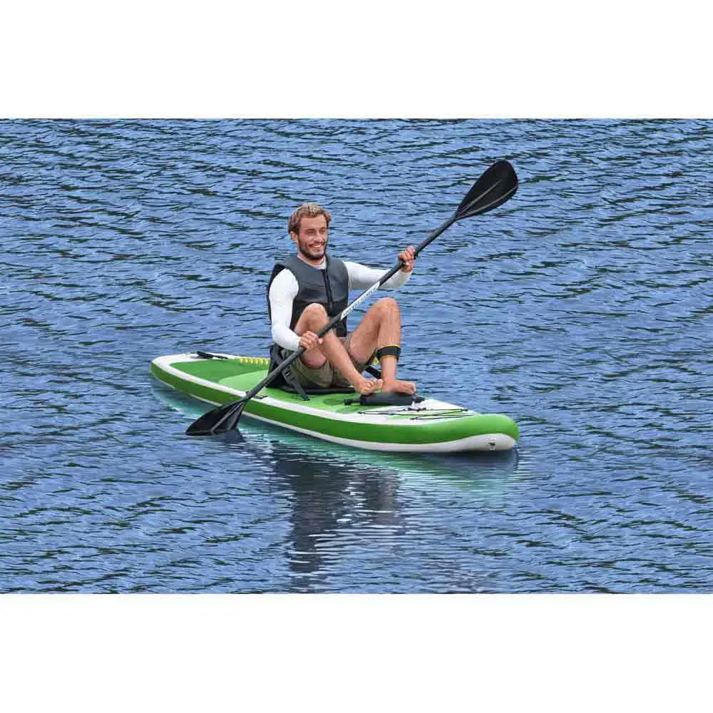 Купить Bestway 65310c Надувной комплект для падлбординга Hydro-Force Freesoul Tech 11´0´´ White / Green 48x96x30 335.3 cm 7ft.ru в интернет магазине Семь Футов