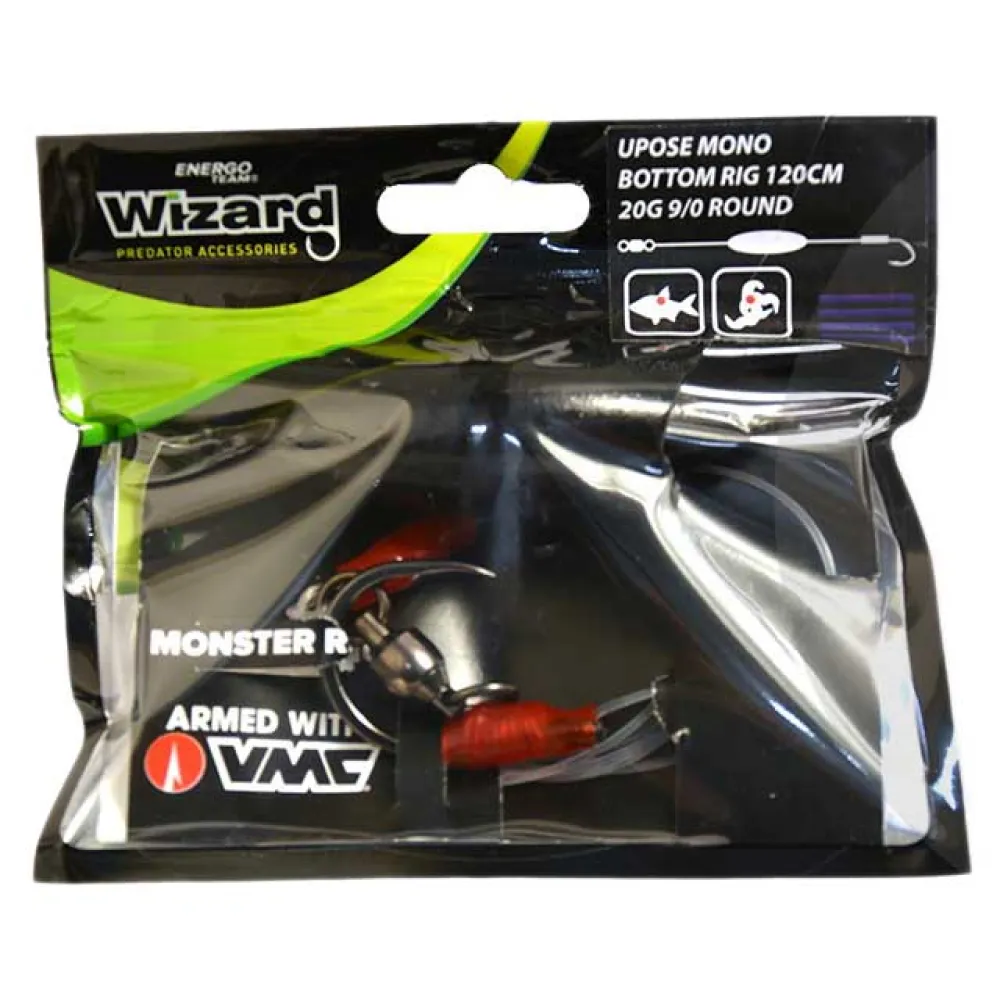 Купить Wizard 79331-112 связанный крючок Monster Upose Mono Bottom Round Black / Green 11/0 7ft.ru в интернет магазине Семь Футов