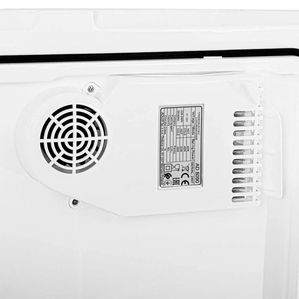 Купить Adler AD 8090 портативный холодильник 40L Бесцветный White / Grey 7ft.ru в интернет магазине Семь Футов