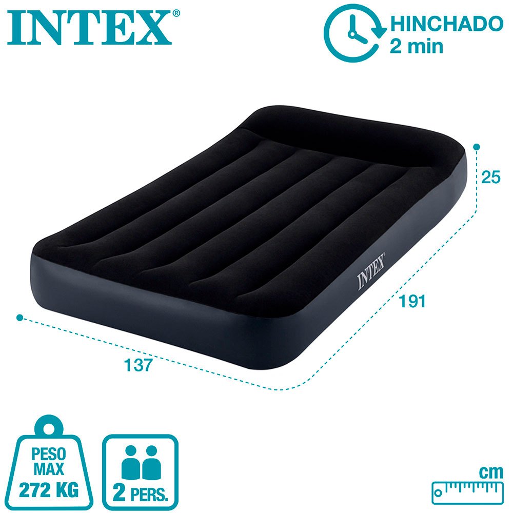 Купить Intex 64148 Dura Beam Standard Pillow Rest Classic Черный 7ft.ru в интернет магазине Семь Футов