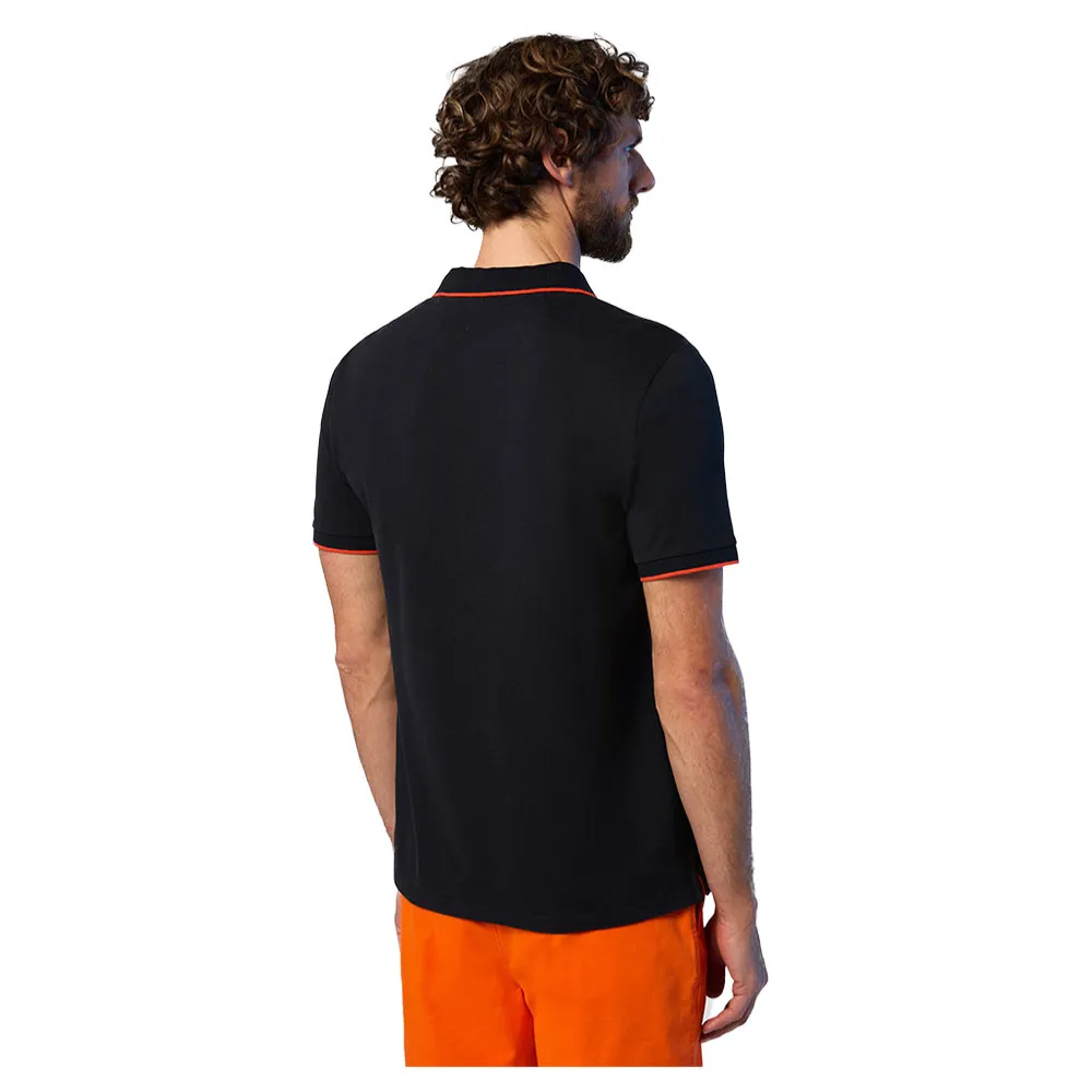 Купить North sails 692452-0999-XXL Поло с короткими рукавами Striped In Contrast Оранжевый Black 2XL 7ft.ru в интернет магазине Семь Футов