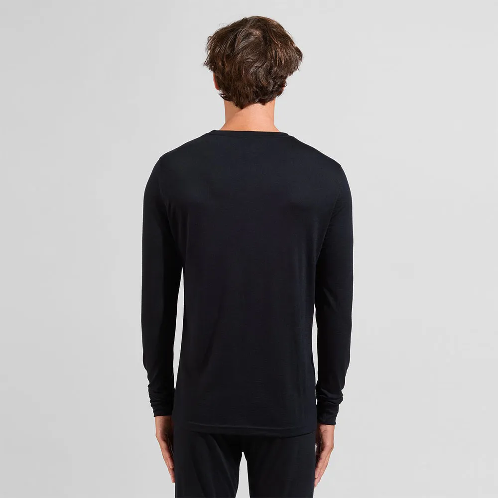 Купить Odlo 111602-15000-L Базовый слой с длинным рукавом Merino 200 Голубой Black L 7ft.ru в интернет магазине Семь Футов