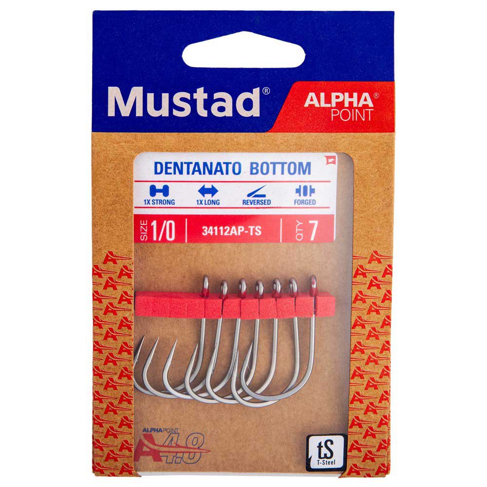 Купить Mustad 34112AP-TS-3/0-6A Dentanato Hook Bottom Крючки С Одним Глазком Серебристый Titan Steel 3/0 7ft.ru в интернет магазине Семь Футов