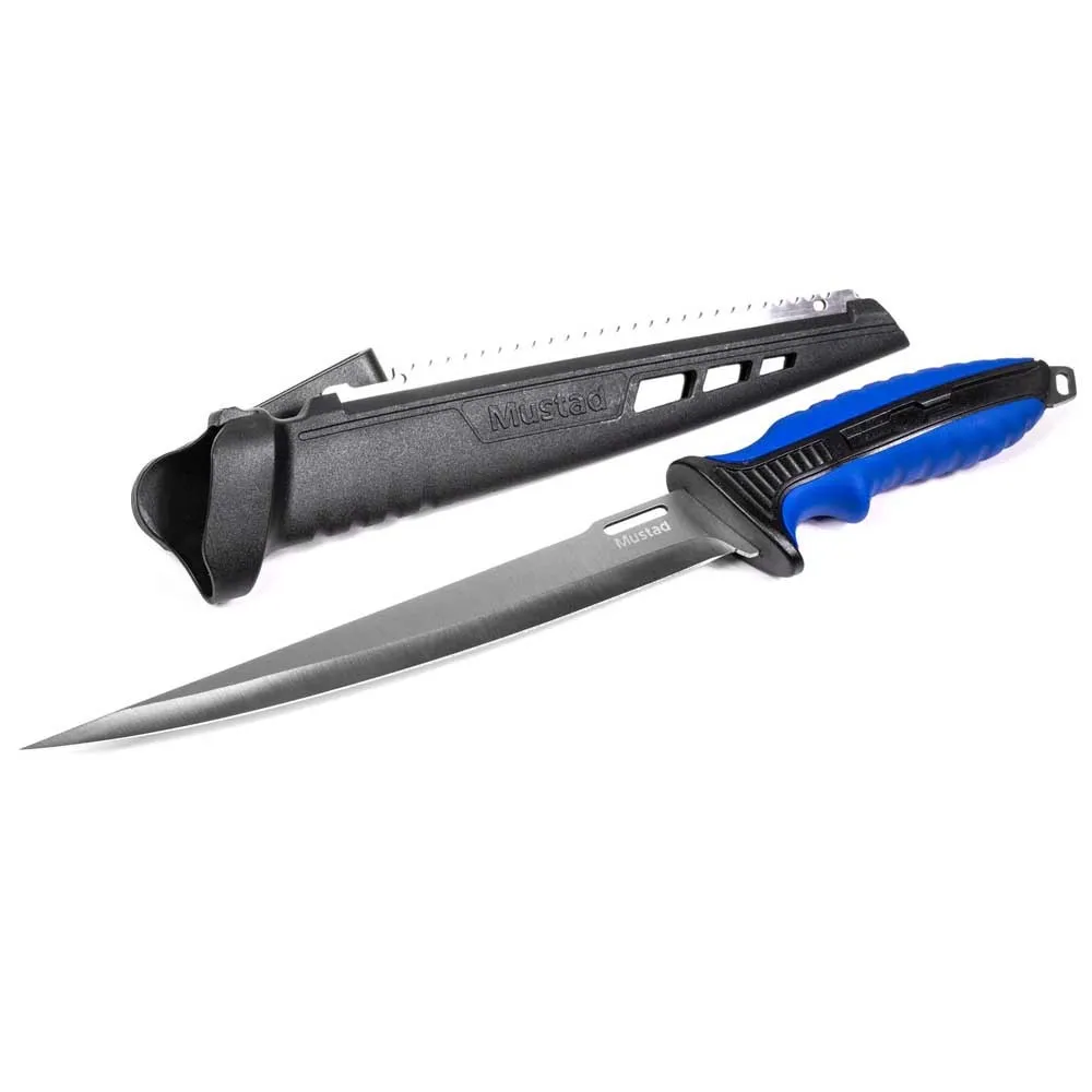 Купить Mustad MT-102-24 Нож нож MT102 Серебристый  Blue 9´´ 7ft.ru в интернет магазине Семь Футов