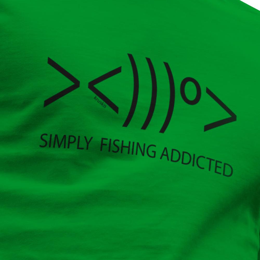 Купить Kruskis CA65500183S008 Футболка с коротким рукавом Simply Fishing Addicted Зеленый Green S 7ft.ru в интернет магазине Семь Футов