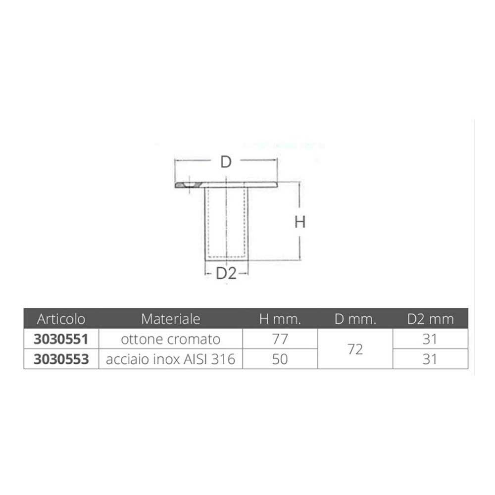 Купить Foresti & suardi 3030551 Gangway Втулка платформы Silver 72 x 77 mm  7ft.ru в интернет магазине Семь Футов