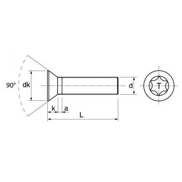 Купить Euromarine VIXVMTOF0430-25 ISO 14581 A4 M4x30 mm Винт Torx с потайной головкой 25 единицы Grey 7ft.ru в интернет магазине Семь Футов